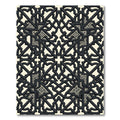 Intricate Black Ivory Geometric Star Rug