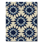 Indigo Starburst Tie Dye Rug