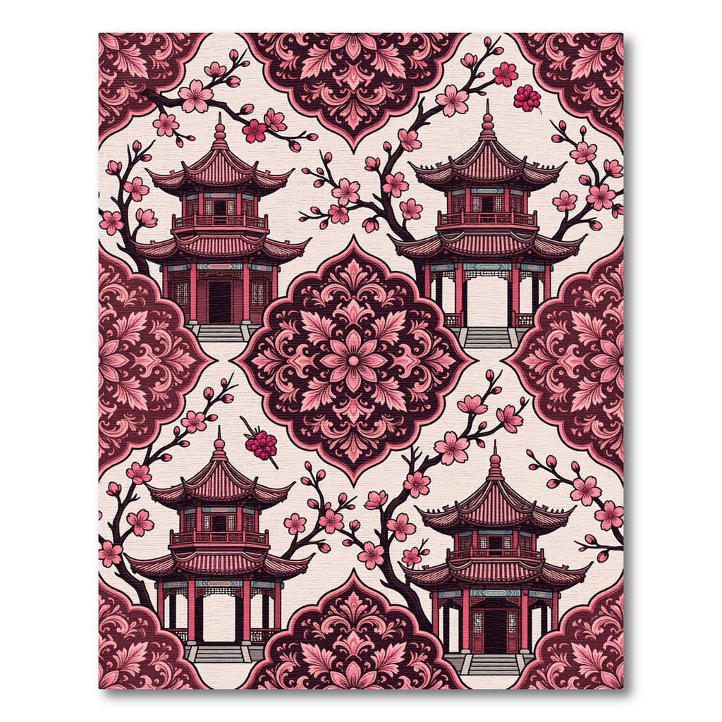 Pink Pagoda Cherry Blossom Blossom Rug