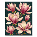 Blushing Pink Magnolia Blossom Garden Rug