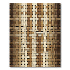 Neutral Woven Earth Tone Plaid Rug