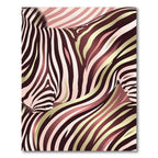 Pink Gold Zebra Stripe Accent Rug