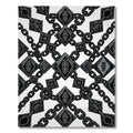 Monochrome Tribal Diamond Link Geometric Rug