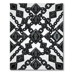 Monochrome Tribal Diamond Link Geometric Rug