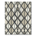 Modern Neutral Geometric Diamond Grid Rug