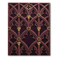 Rich Burgundy Gold Architectural Arches Rug