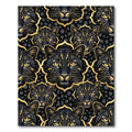 Black Leopard Gold Arabesque Repeat Rug
