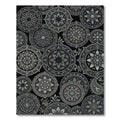Monochrome Mandala Medallion Collage Rug