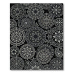 Monochrome Mandala Medallion Collage Rug