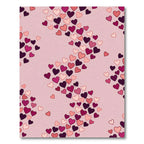 Pink Hearts Scattered Gradient Rug