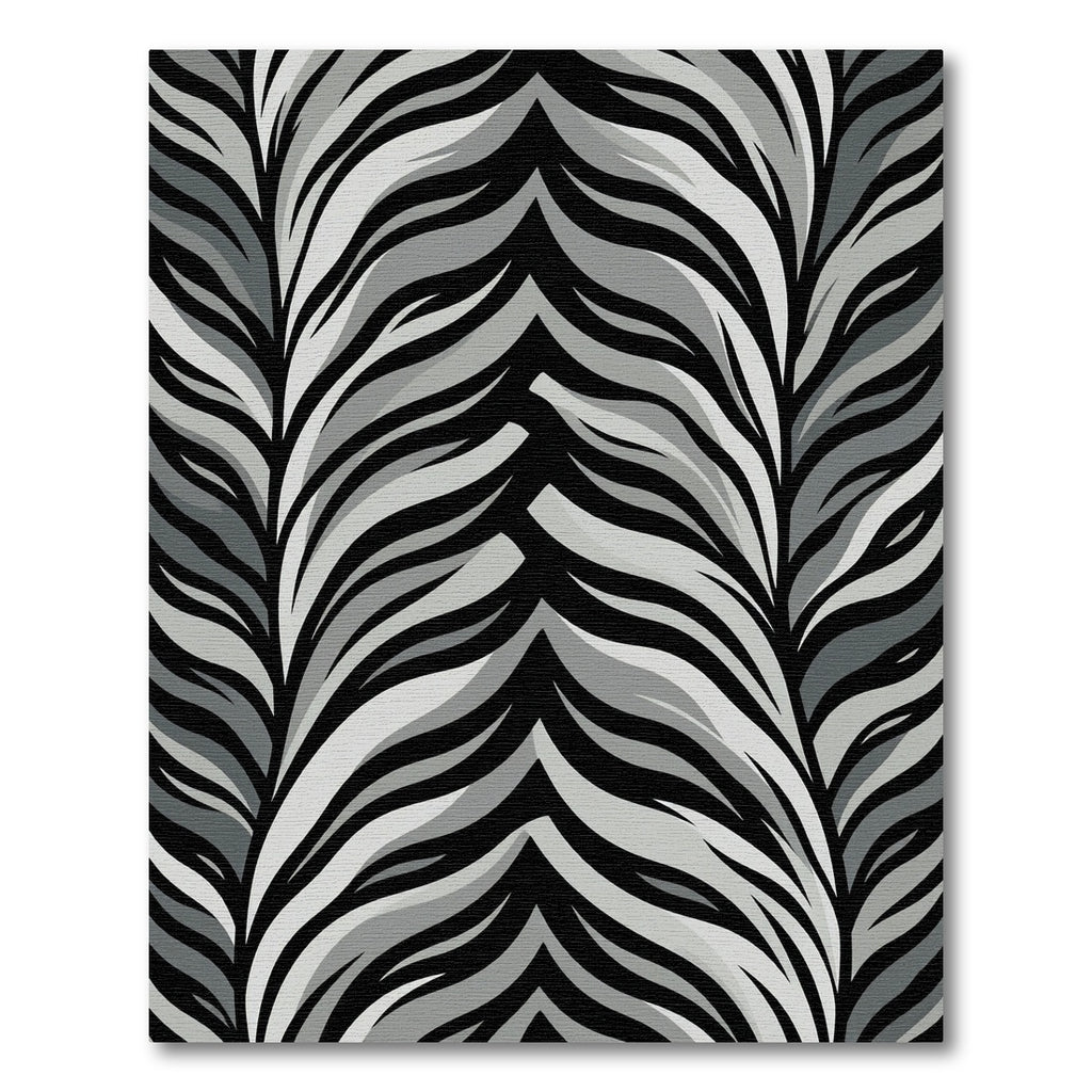 Grayscale Wavy Stripe Overlay Rug