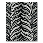 Grayscale Wavy Stripe Overlay Rug