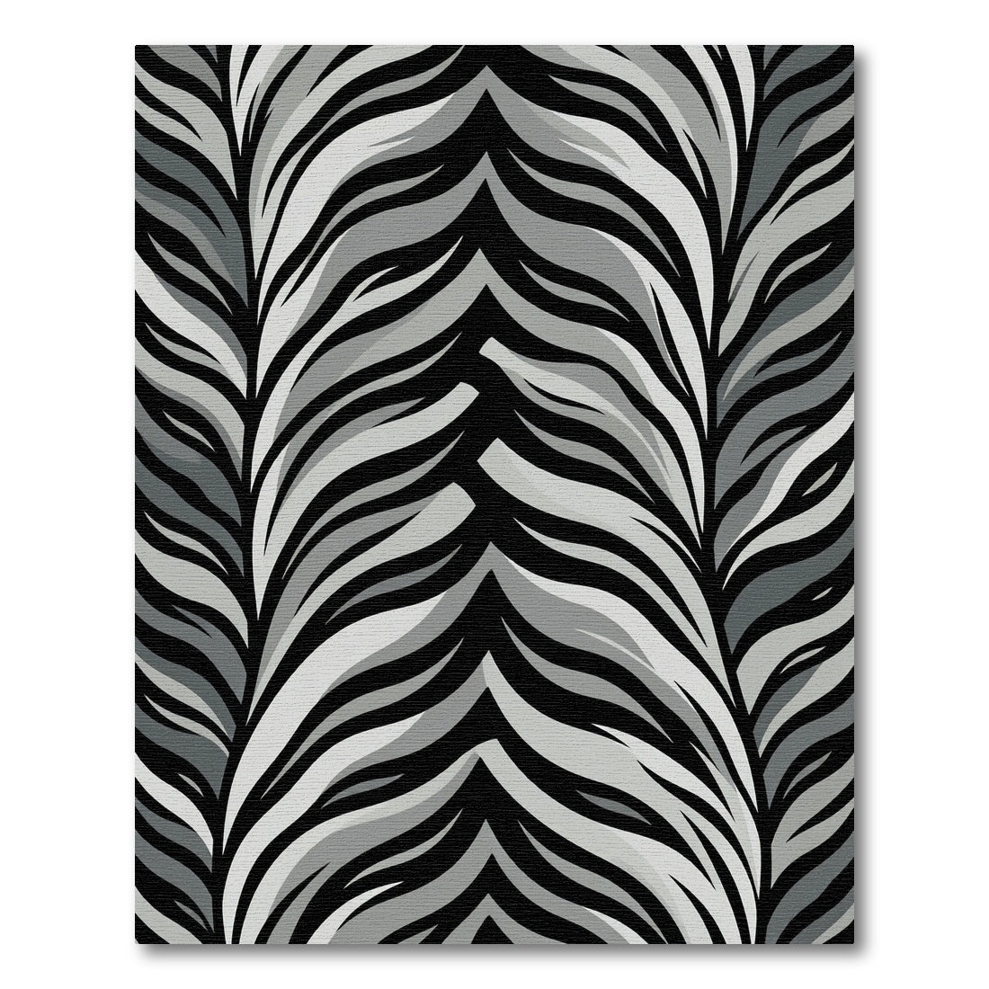 Grayscale Wavy Stripe Overlay Rug