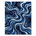 Blue Water Swirl Abstract Rug