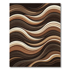 Rich Chocolate Swirl Wave Rug