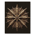 Gilded Ebony Star Compass Ornament Rug