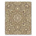 Elegant Beige Ornamented Star Medallion Rug