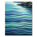 Coastal Blue Wave Horizon Rug