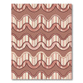 Earthy Terracotta Wavy Vertical Stripe Rug