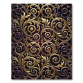 Ornate Gold Filigree Swirls Rug