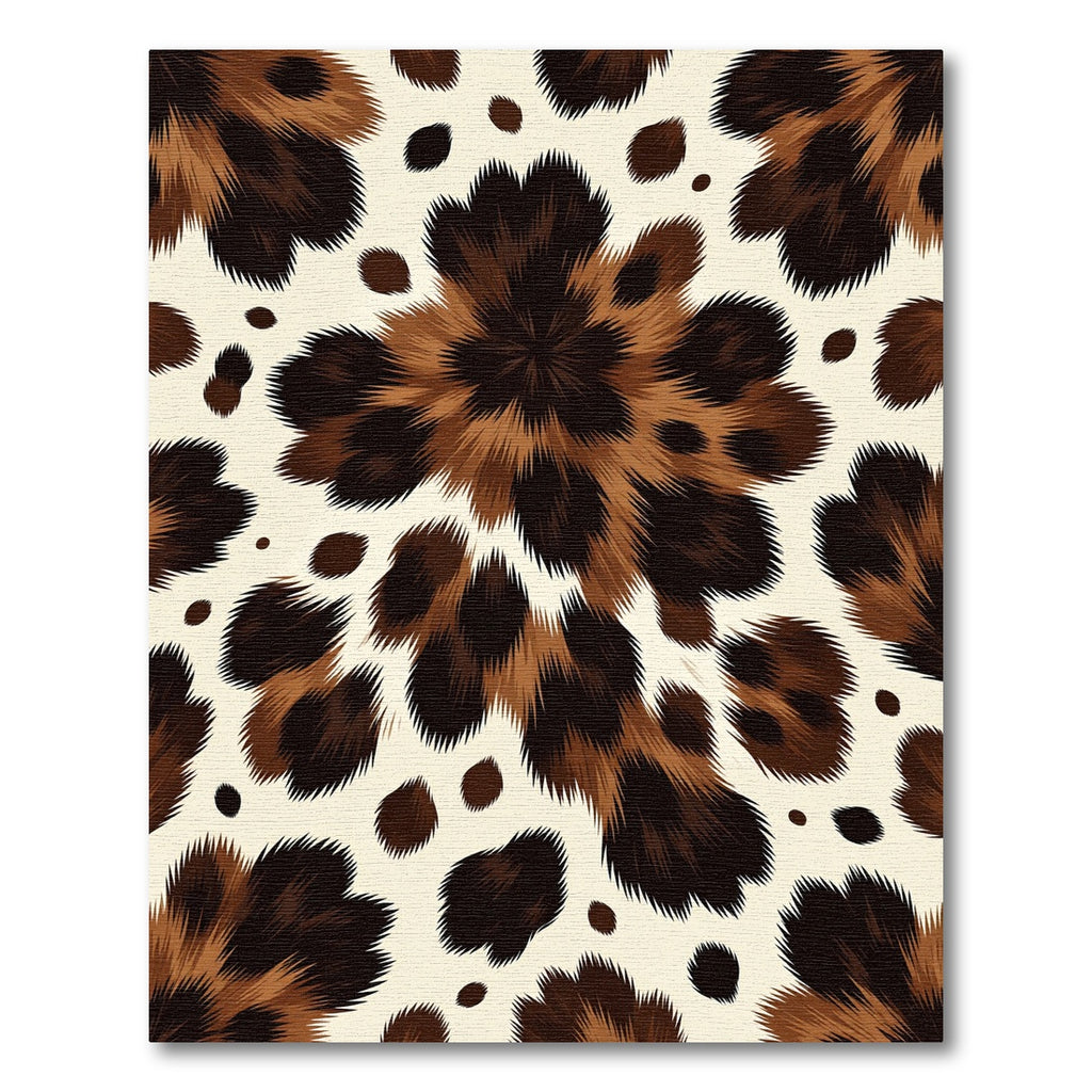 Plush Brown Speckled Faux Animal Hide Rug