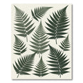 Dark Green Fern Frond Collage Rug