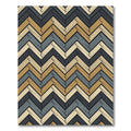 Earthy Herringbone Chevron Zigzag Texture Rug