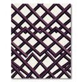 Geometric Plum Interlocking Grid Rug