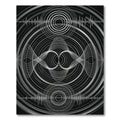 Monochrome Soundwave Concentric Circles Rug
