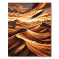 Golden Sandy Dune Waves Landscape Rug