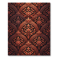 Ornate Copper Floral Arch Pattern Rug