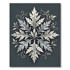 Silver Botanical Filigree Medallion Rug