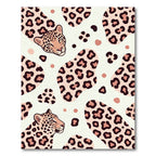 Modern Leopard Spotted Cream Area Accent Rug