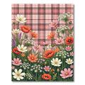 Pink Plaid Wildflower Meadow Accents Rug
