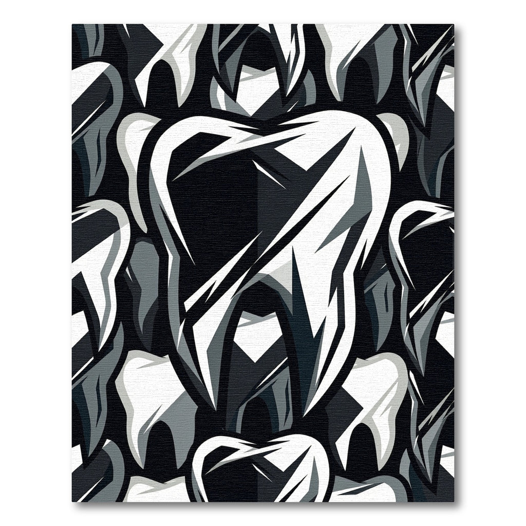 Monochromatic Abstract Tooth Repeat Rug