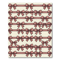 Elegant Mauve Bow Ribbon Stripe Rug