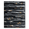 Black Graphite Stone Vein Stacked Rug