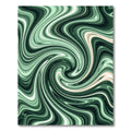 Earthy Green Swirl Abstract Rug