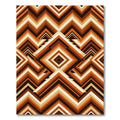 Mid Century Retro Geometric Chevron Rug