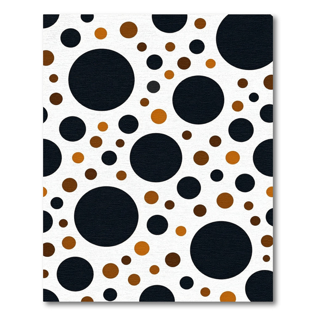 Black and Copper Polka Dot Rug