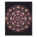 Dusty Rose Lotus Flower Mandala Rug