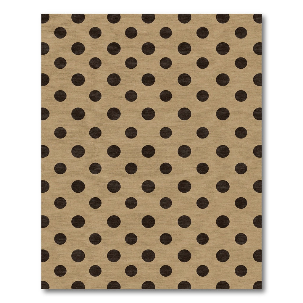 Classic Tan and Chocolate Polka Dot Rug