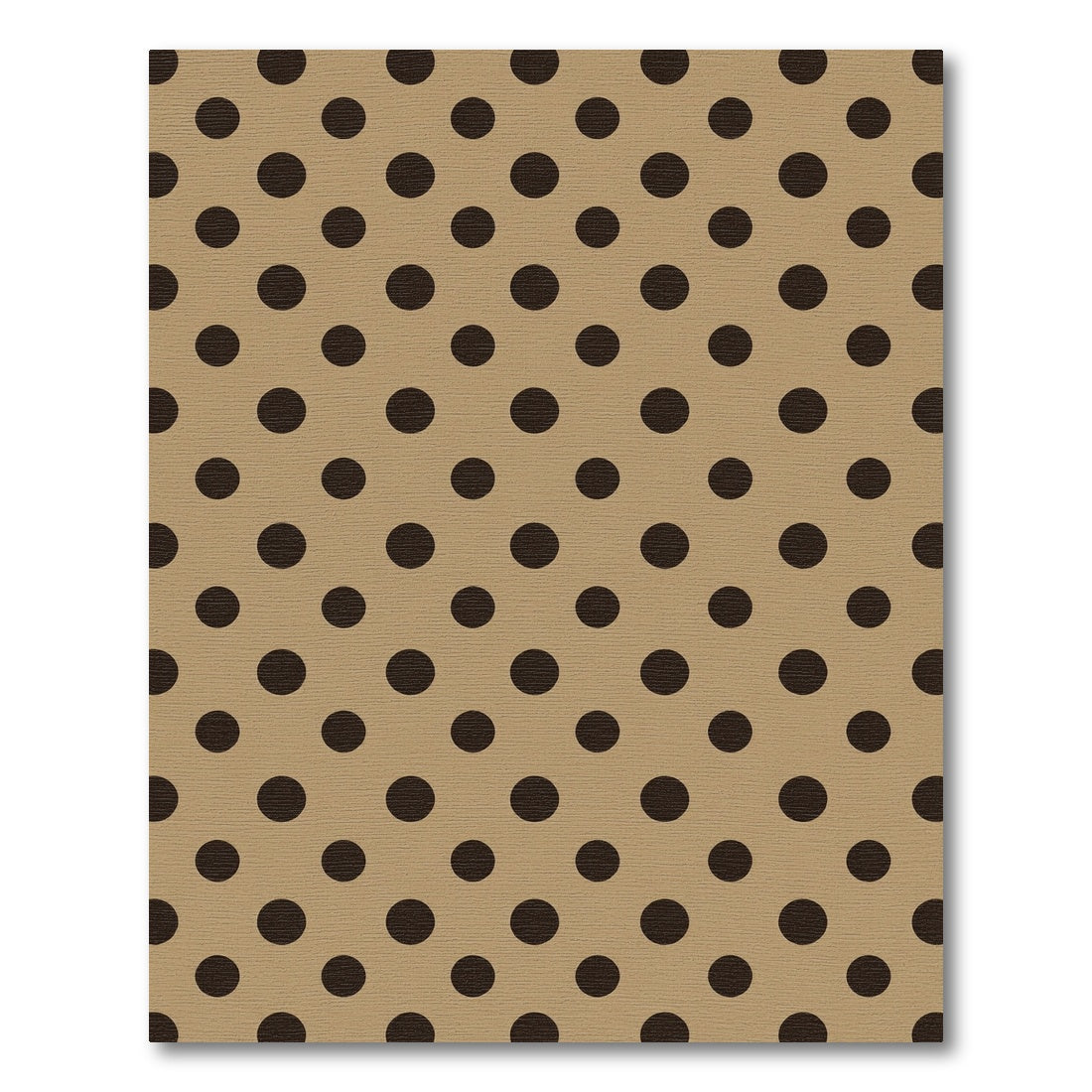 Classic Tan and Chocolate Polka Dot Rug