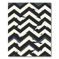 Monochromatic Jagged Chevron Fragments Rug