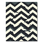 Monochromatic Jagged Chevron Fragments Rug