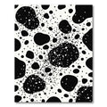 Abstract Black White Dot Splash Rug