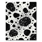 Abstract Black White Dot Splash Rug