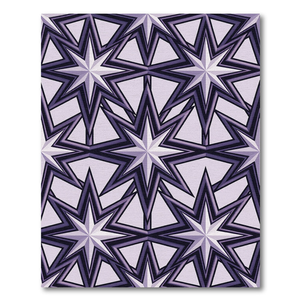 Geometric Star Lattice Lavender Rug