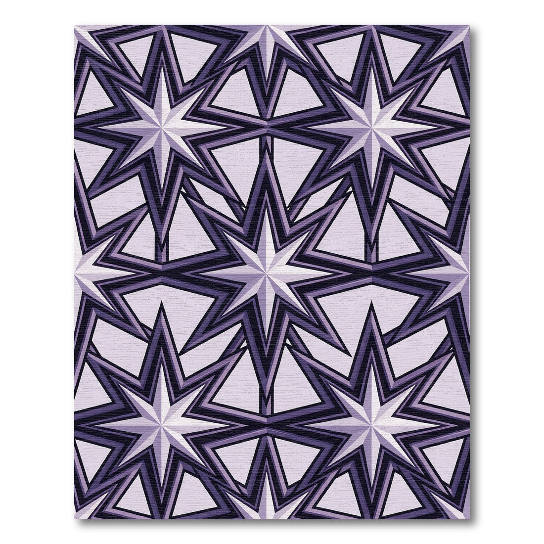 Geometric Star Lattice Lavender Rug