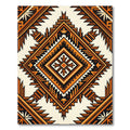 Bold Amber Geometric Diamond Sunburst Rug